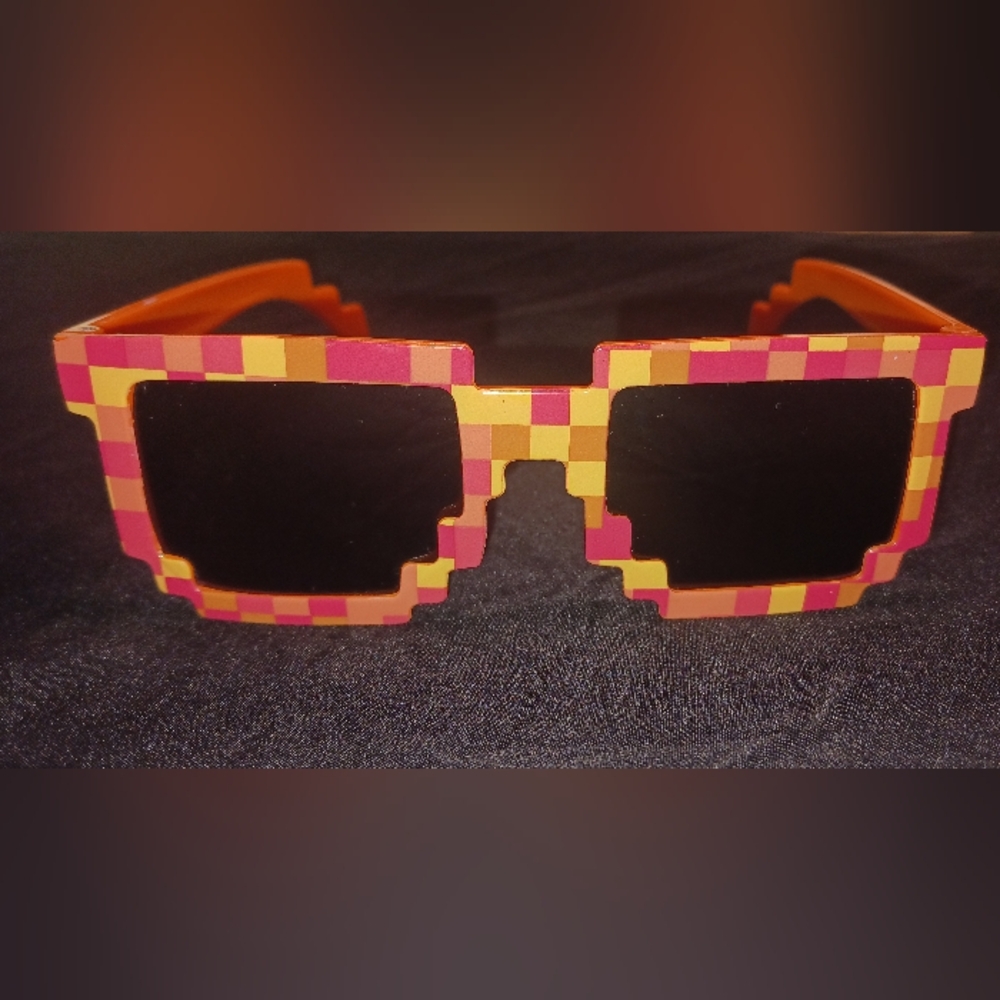 Pixelated Sunglasses in Orange